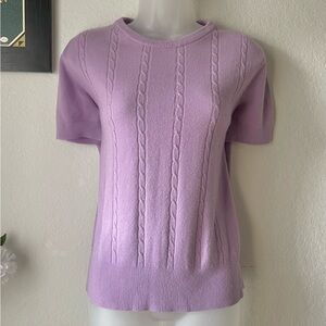 Lavender Cable Knit Women's Top